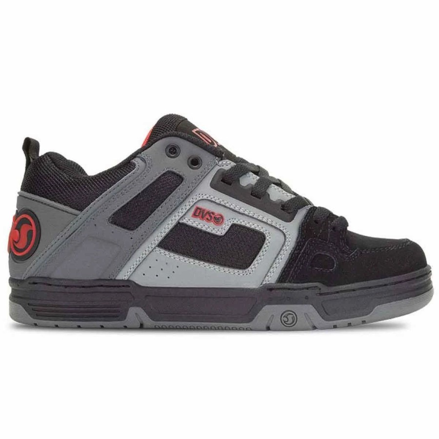 Shoes * | Dvs Comanche Skate Shoe, Black/Charcoal/Red