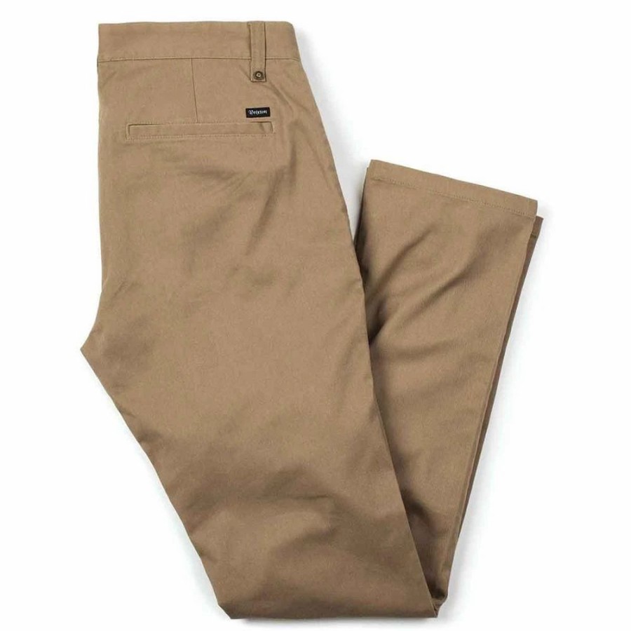 Bottoms * | Brixton Reserve Chino Pants-34-Khaki