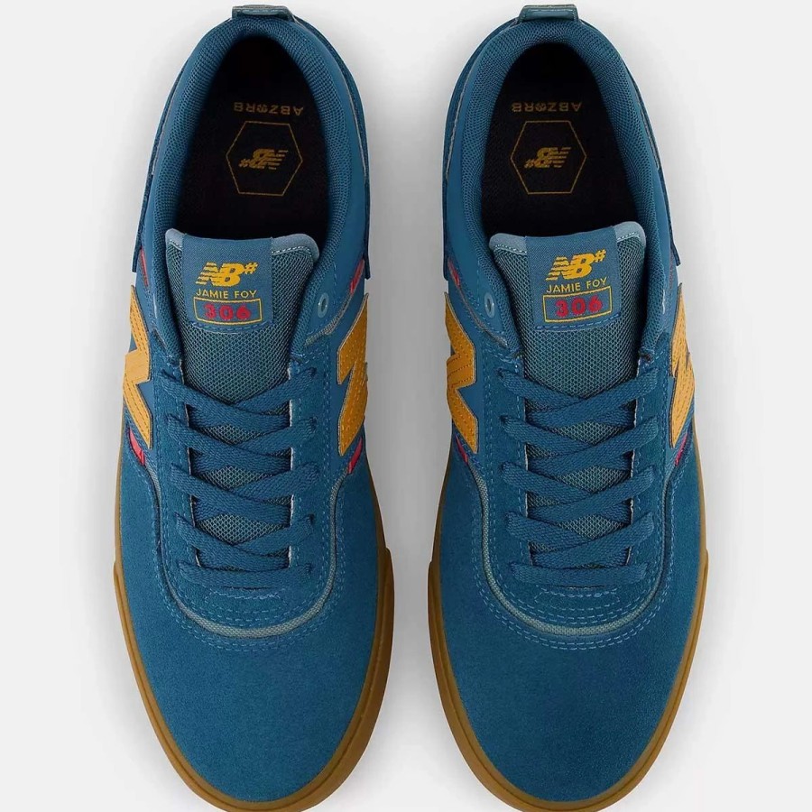 Shoes * | New Balance Nb Numeric Jamie Foy 306 Skate Shoes, Dark Moonstone With Yellow