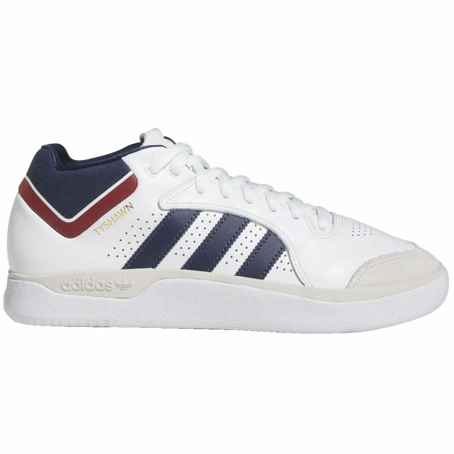 Shoes * | Adidas Tyshawn Skate Shoes, Cloud White/Collegiate Navy/Grey One