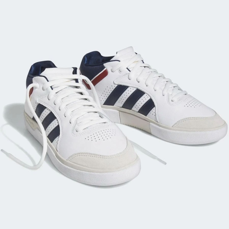 Shoes * | Adidas Tyshawn Skate Shoes, Cloud White/Collegiate Navy/Grey One