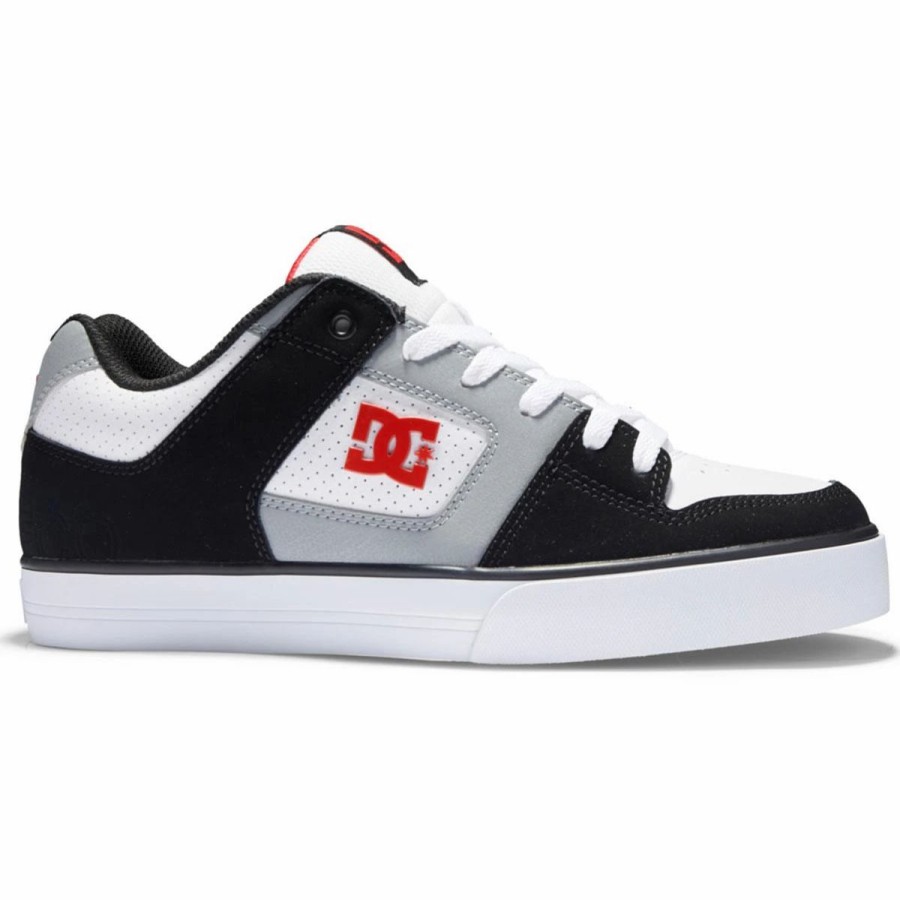 Shoes * | Dc Shoes Pure Skate Shoes, Black/White/Grey