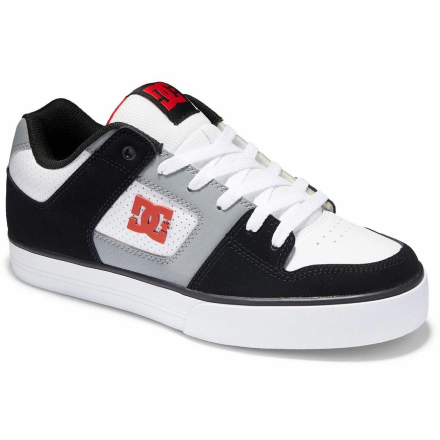 Shoes * | Dc Shoes Pure Skate Shoes, Black/White/Grey