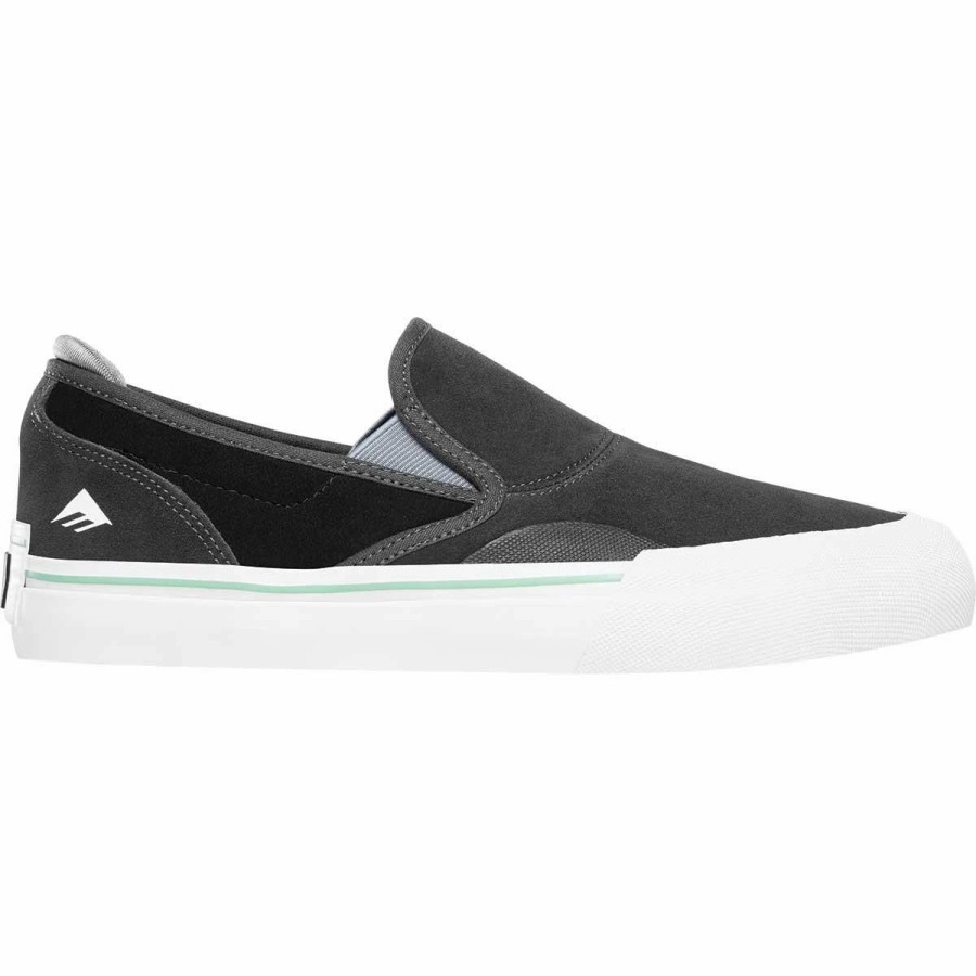 Shoes * | Emerica Wino G6 Slip-On Skate Shoes, Dark Grey/Black-6