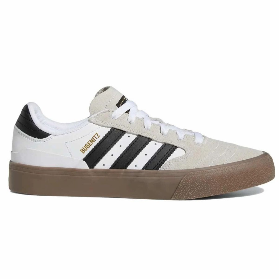 Shoes * | Adidas Busenitz Vulc Ii Shoes, Cloud White/Core Black/Gold Metallic