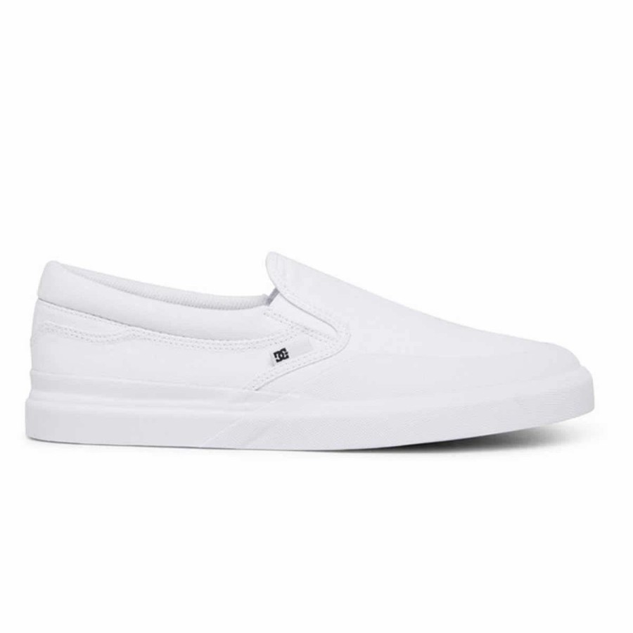 Shoes * | Dc Shoes Infinite Slip On Skate Shoes, White-7