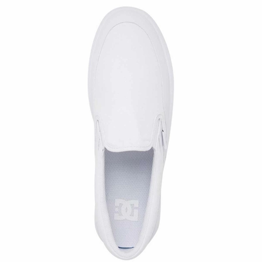 Shoes * | Dc Shoes Infinite Slip On Skate Shoes, White-7