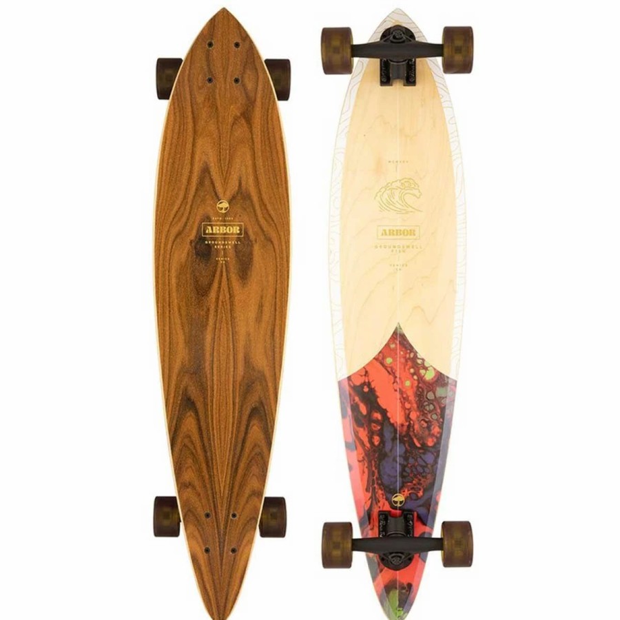 Longboards * | Arbor Fish Groundswell Fish Complete Longboard Skateboard, 37 -37 Inch