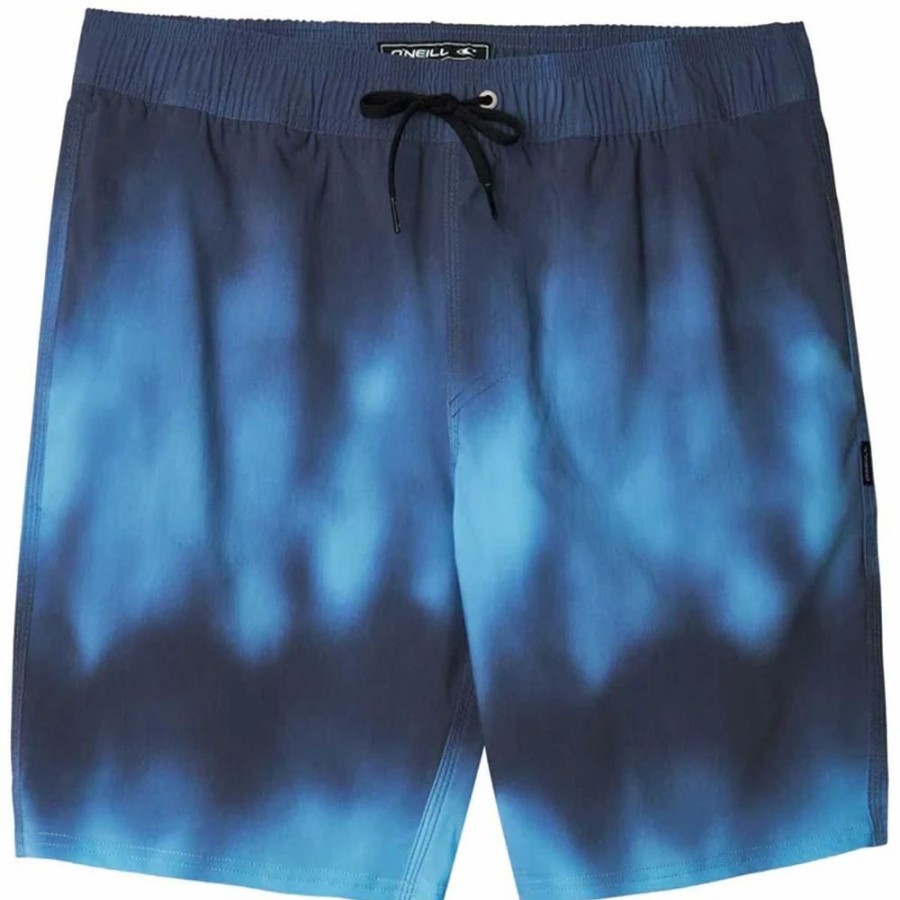 Bottoms * | Oneill O'Neill Stockton Print Elastic Waist Hybrid Shorts, 18 -Large-Aquarius