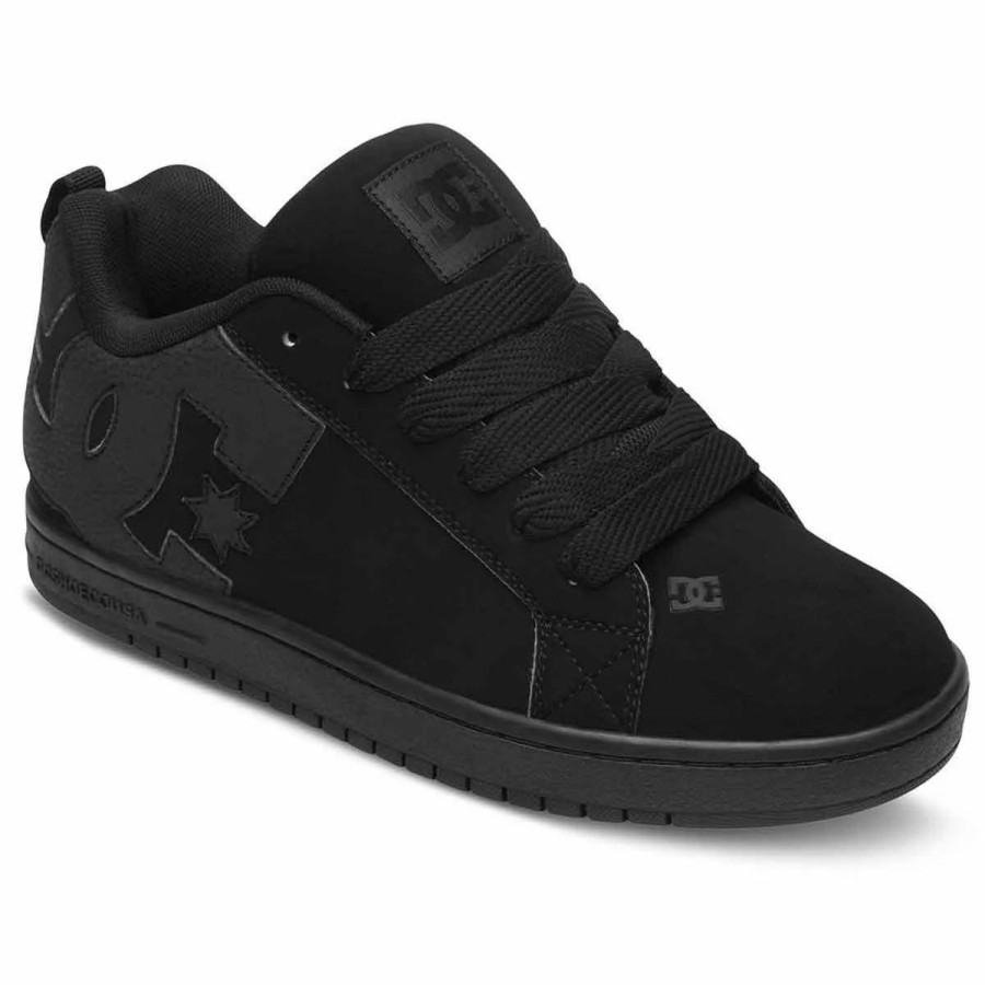 Shoes * | Dc Shoes Court Graffik Skate Shoes, Black/Black/Black-11