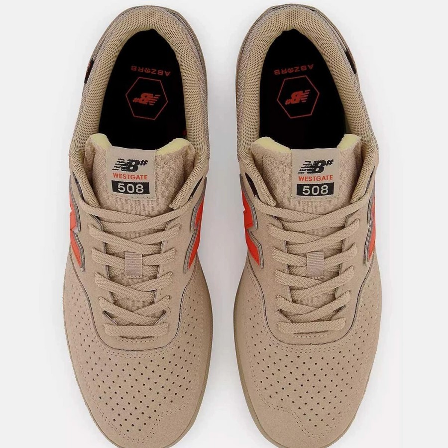 Shoes * | New Balance Nb Numeric Brandon Westgate 508 Skate Shoes, Tan With Orange