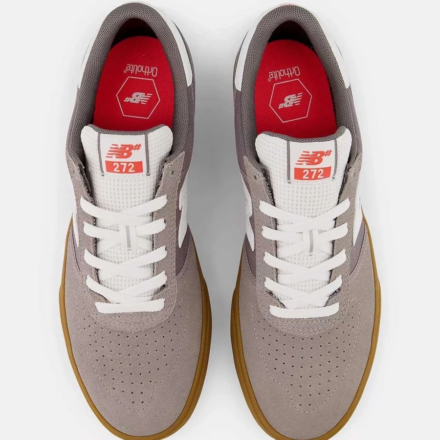 Shoes * | New Balance Nb Numeric 272 Skate Shoes, Grey With White