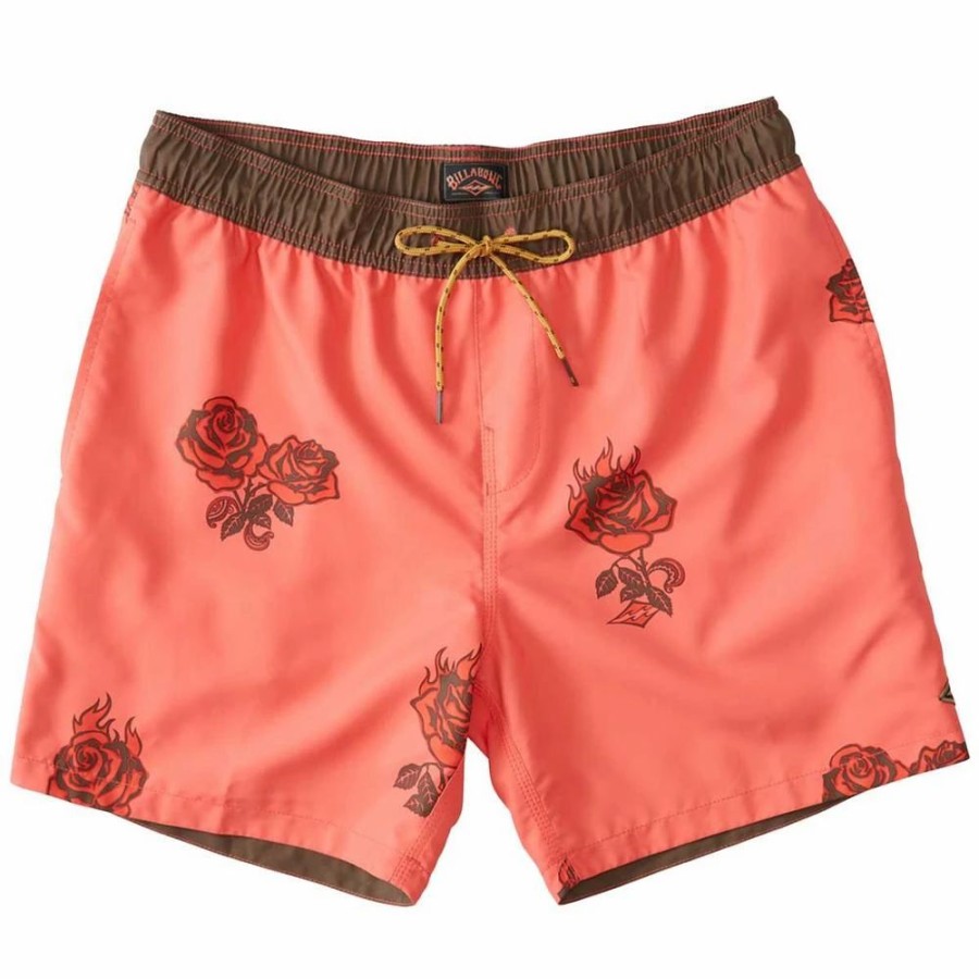 Bottoms * | Billabong Bad Trip Reversible Layback Boardshorts, 17 -Washed Red