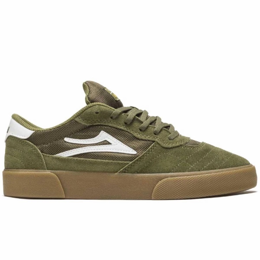 Shoes * | Lakai Cambridge Skate Shoes, Olive Suede/Gum