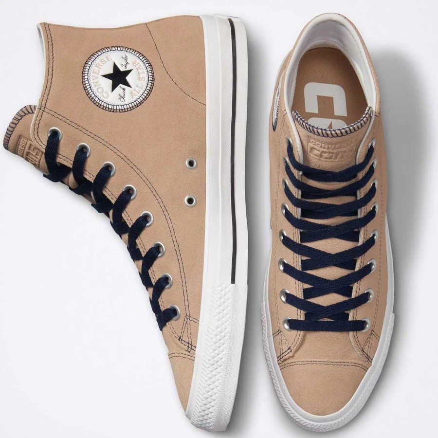 Shoes * | Converse Chuck Taylor All Star Pro Suede Skate Shoes, Hemp/Black/White