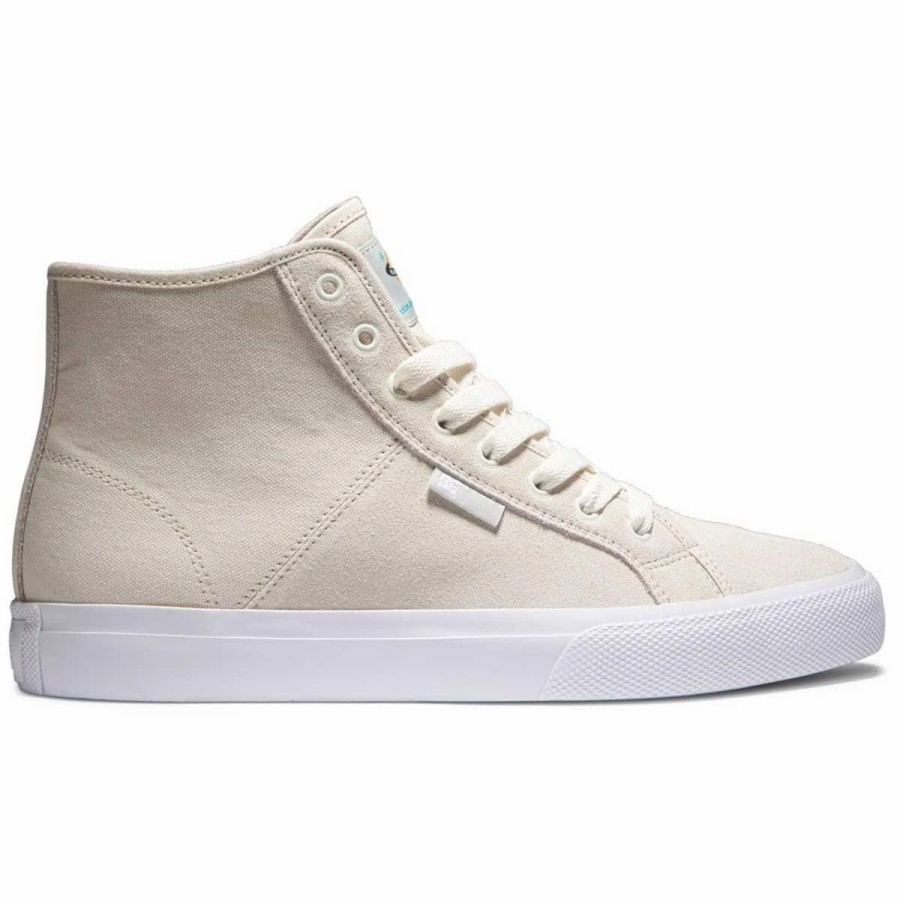 Shoes * | Dc Manual Hi High Top Ish Cepeda Skate Shoes, White/Orange