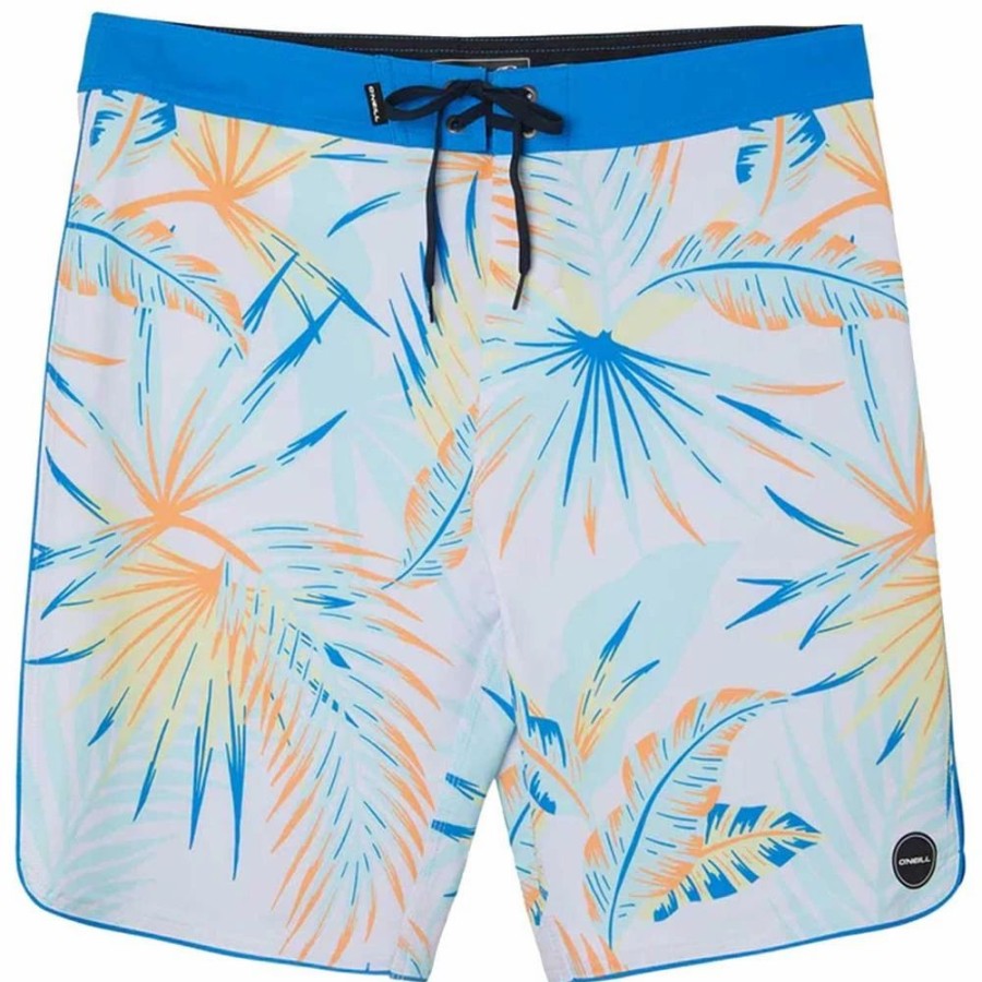 Bottoms * | Oneill O'Neill Hyperfreak Tropic Shadow Boardshorts, 19 -32-White