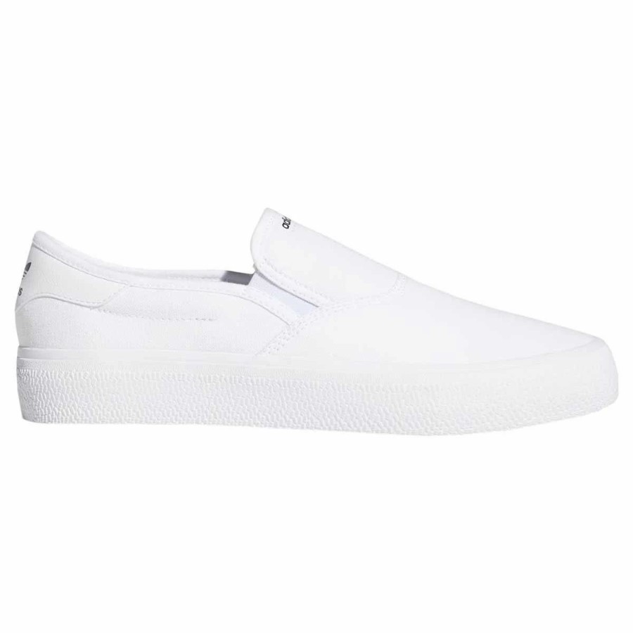 Shoes * | Adidas 3Mc Slip-On Skate Shoes, White/White/Black