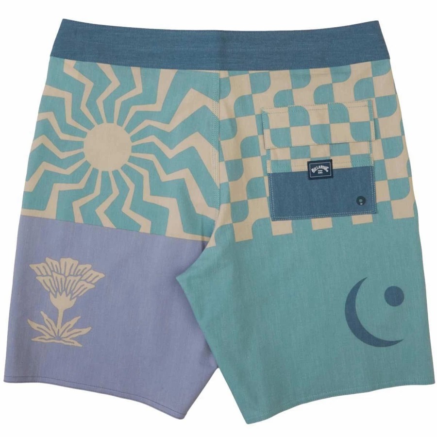 Bottoms * | Billabong Sundays Placement Pro Boardshorts, 19 -Azure Heather