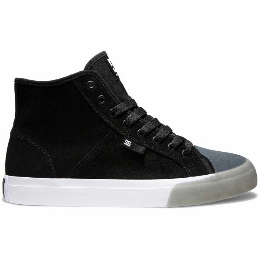 Shoes * | Dc Manual Hi Rt High Top Skate Shoes, Black/Black/White-10