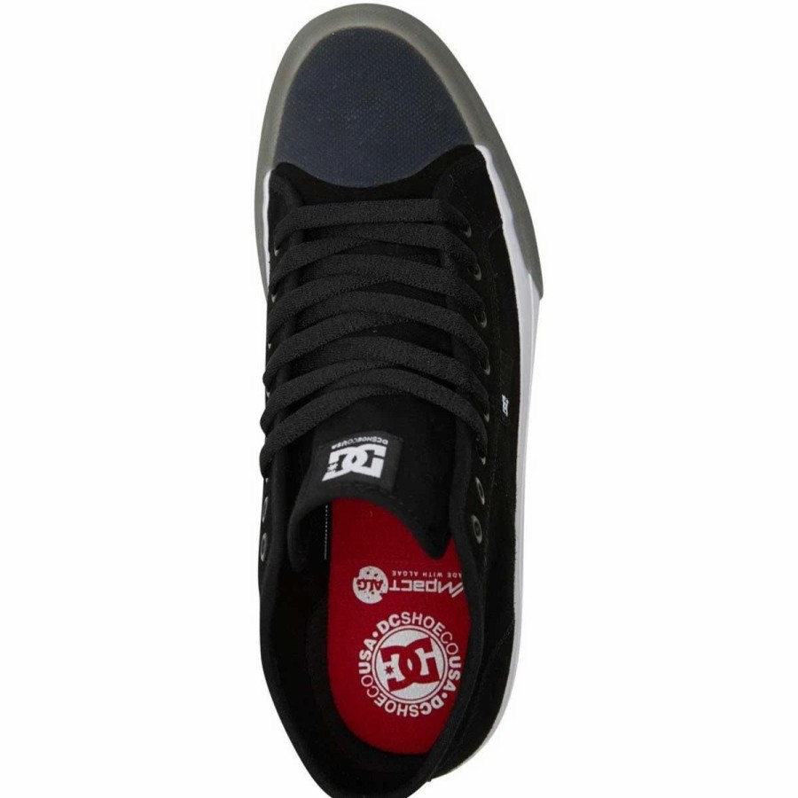 Shoes * | Dc Manual Hi Rt High Top Skate Shoes, Black/Black/White-10