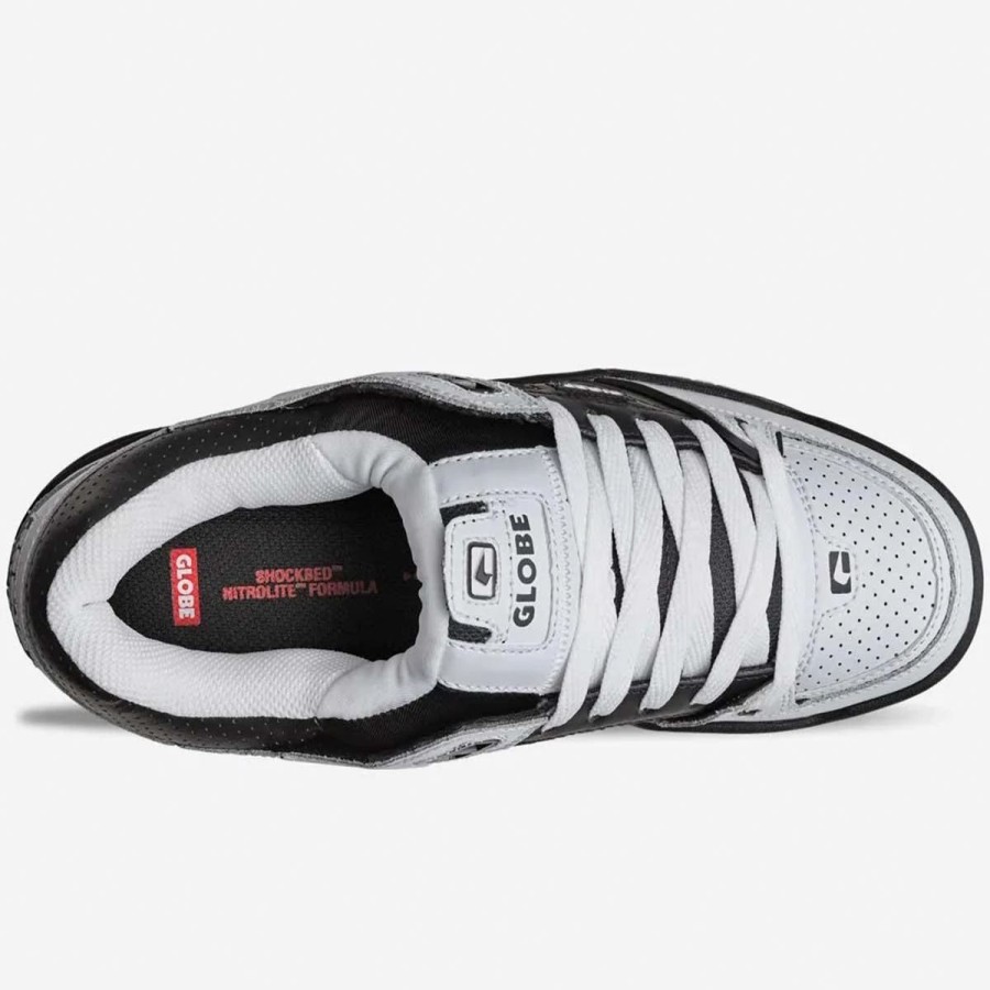 Shoes * | Globe Fusion Skate Shoes, Black/White/White