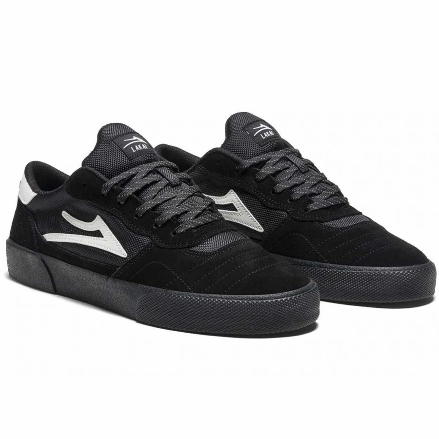 Shoes * | Lakai Cambridge Skate Shoes, Black/Black Suede