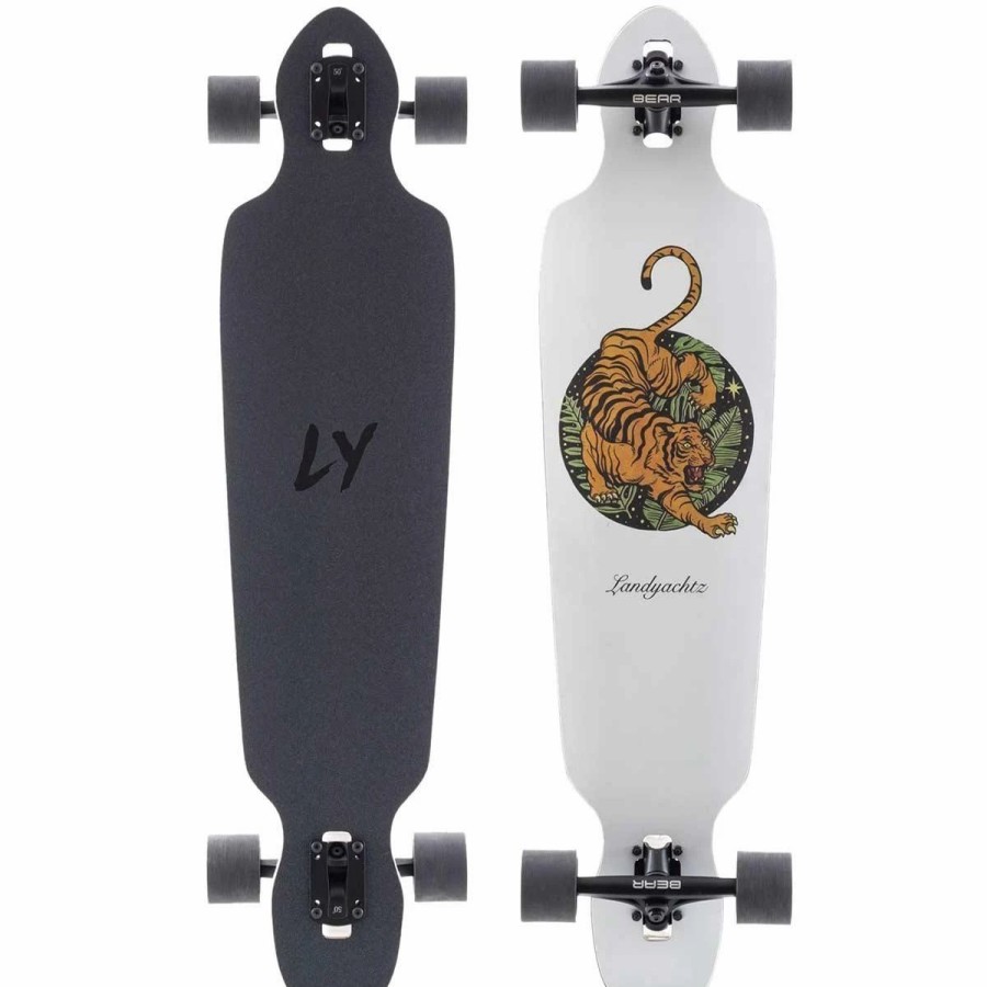 Longboards * | Landyachtz Battle Axe Paper Tiger Complete Longboard Skateboard, 38.2 -38 Inch