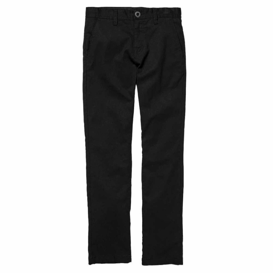 Bottoms * | Volcom Frickin Modern Boys Stretch Pants-Black