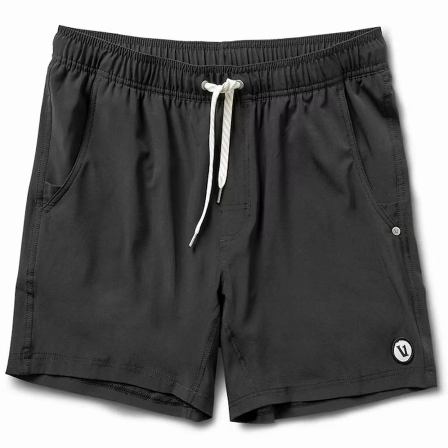 Bottoms * | Vuori Kore Elastic Waist Volley Shorts, 5 -Black