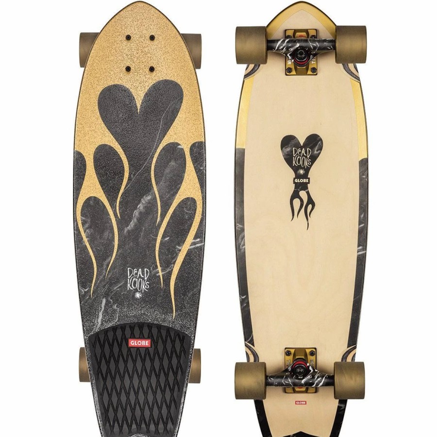 Longboards * | Globe Sun City Dk Gold/Marble Complete Cruiser Skateboard, 30 -30 Inch