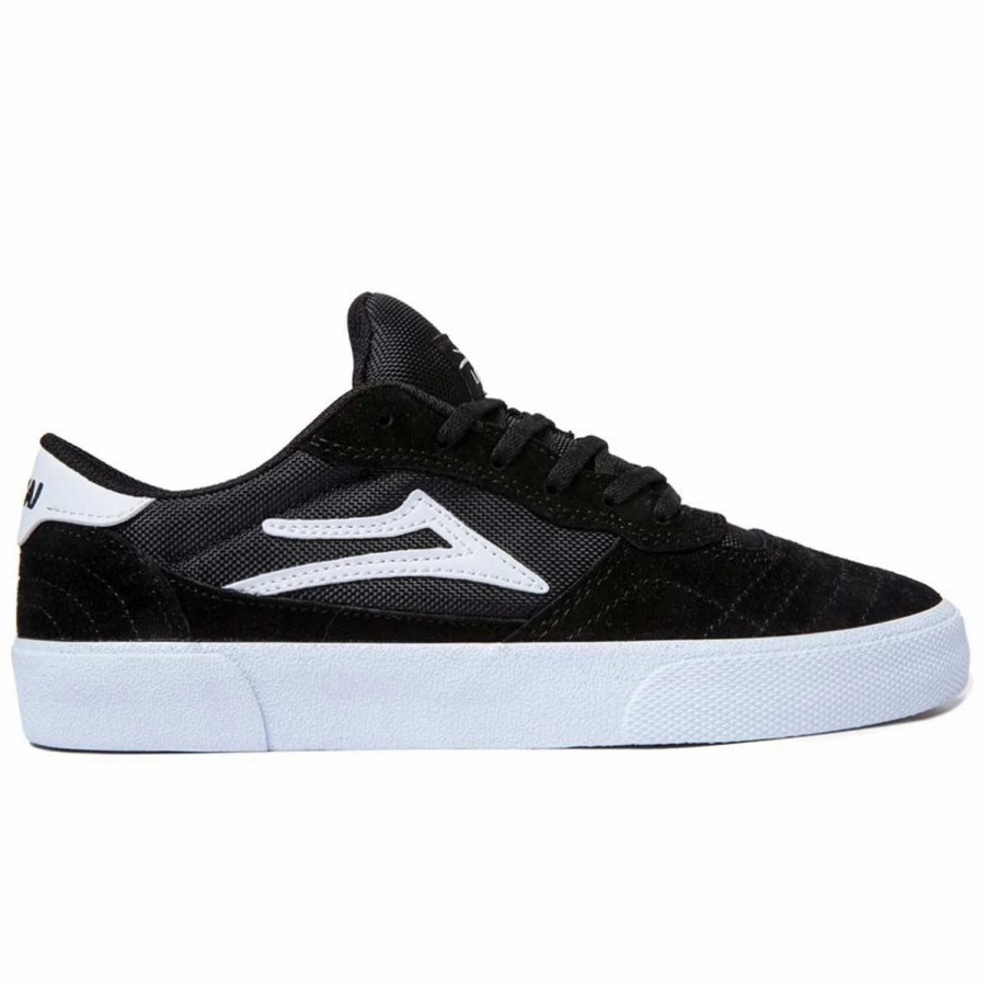 Shoes * | Lakai Cambridge Skate Shoes, Black/White Suede