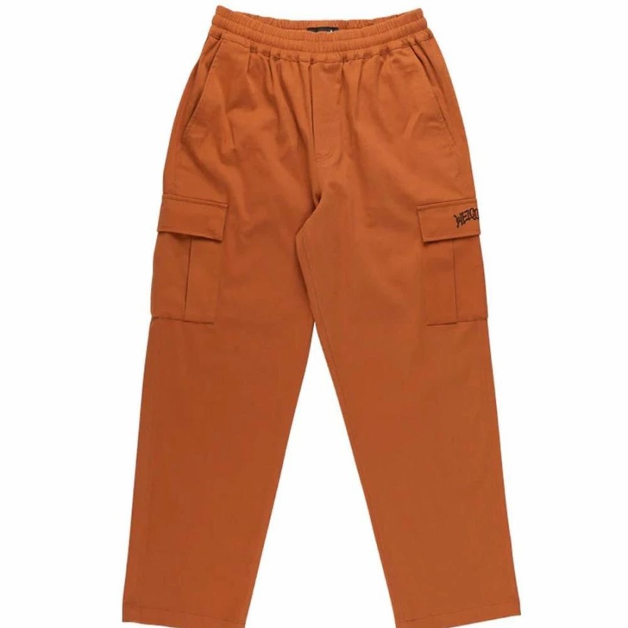 Bottoms * | Welcome Elastic Waist Twill Cargo Pants-Umber