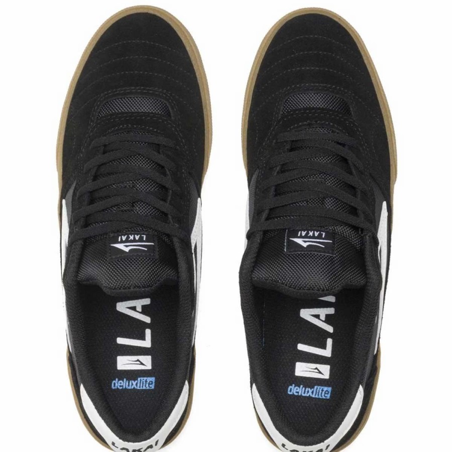 Shoes * | Lakai Cambridge Skate Shoes, Black/Gum Suede