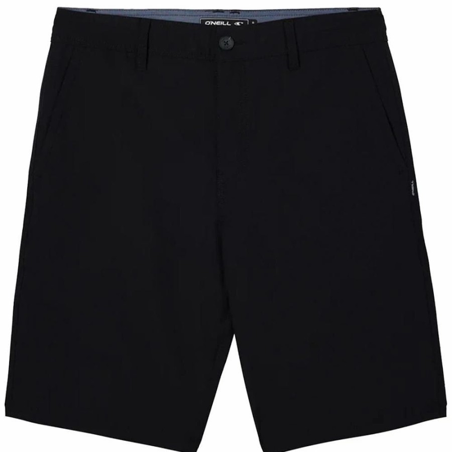 Bottoms * | Oneill O'Neill Reserve Solid Hybrid Shorts, 21 -Black