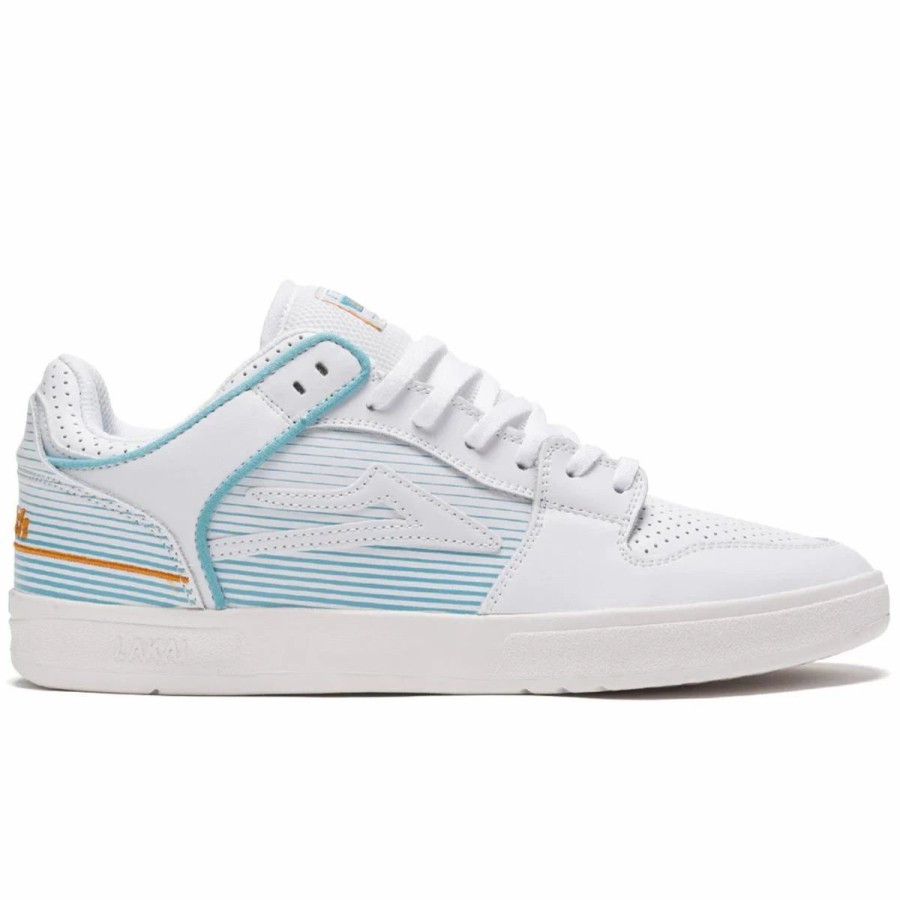 Shoes * | Lakai Telford Low Skate Shoes, White Leather