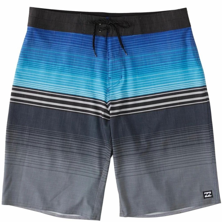 Bottoms * | Billabong All Day Heather Stripe Pro Performance Boardshorts, 20 -Blue