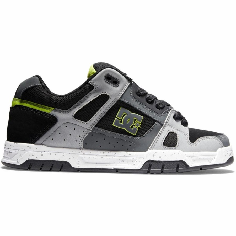 Shoes * | Dc Shoes Stag Skate Shoes, Black/Grey/Green