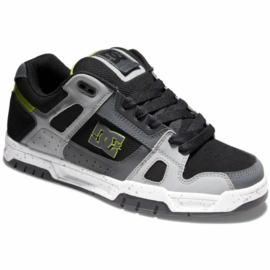 Shoes * | Dc Shoes Stag Skate Shoes, Black/Grey/Green