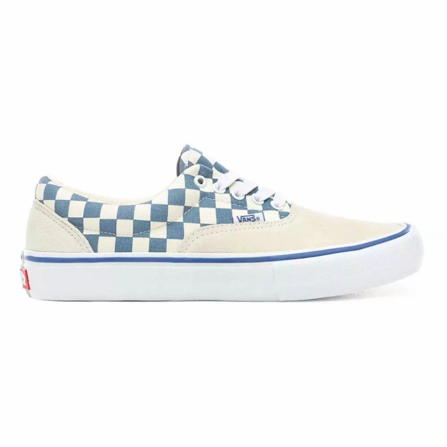 Shoes * | Vans Checker Era Pro Skate Shoes, Classic White/Blue Ashes-8