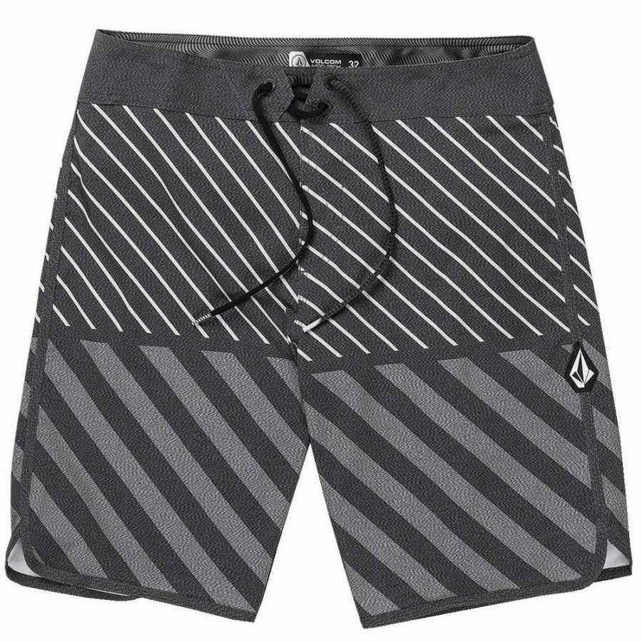 Bottoms * | Volcom Quarta Scallop Mod-Tech Boardshorts, 19 -Black