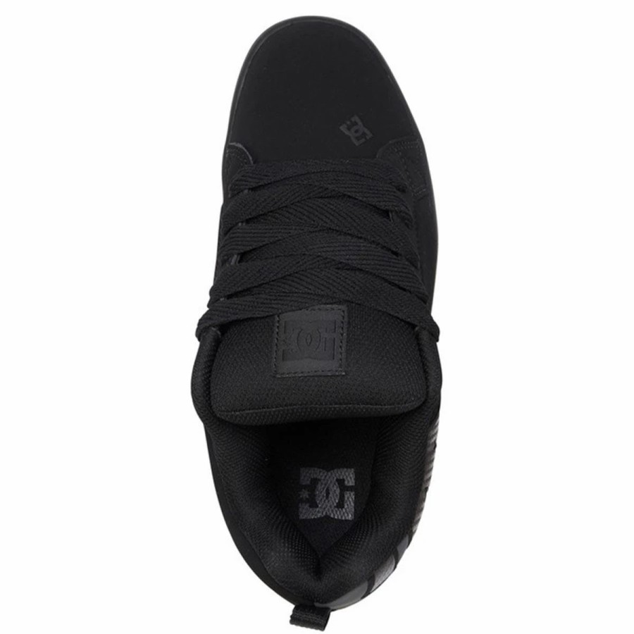 Shoes * | Dc Shoes Court Graffik Skate Shoes, Black/Black/Grey