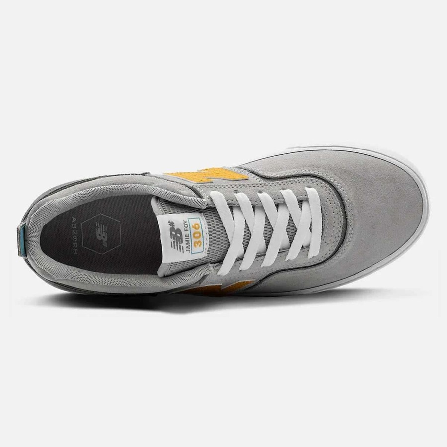 Shoes * | New Balance Numeric 306 Skate Shoes, Grey/Yellow-8