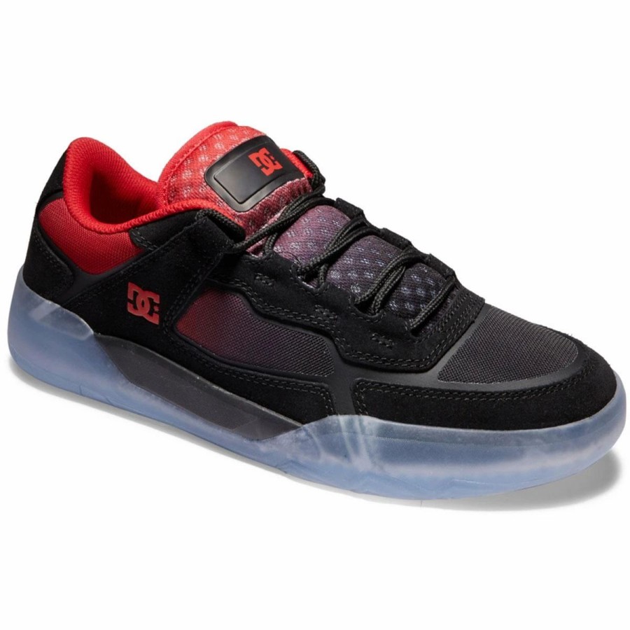 Shoes * | Dc Shoes Metric Skate Shoes, Black/Red