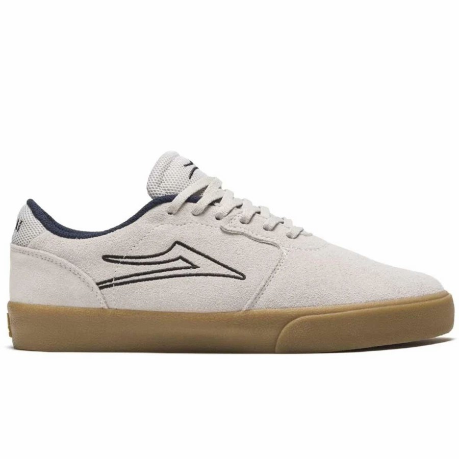 Shoes * | Lakai Cardiff Skate Shoes, White/Gum Suede