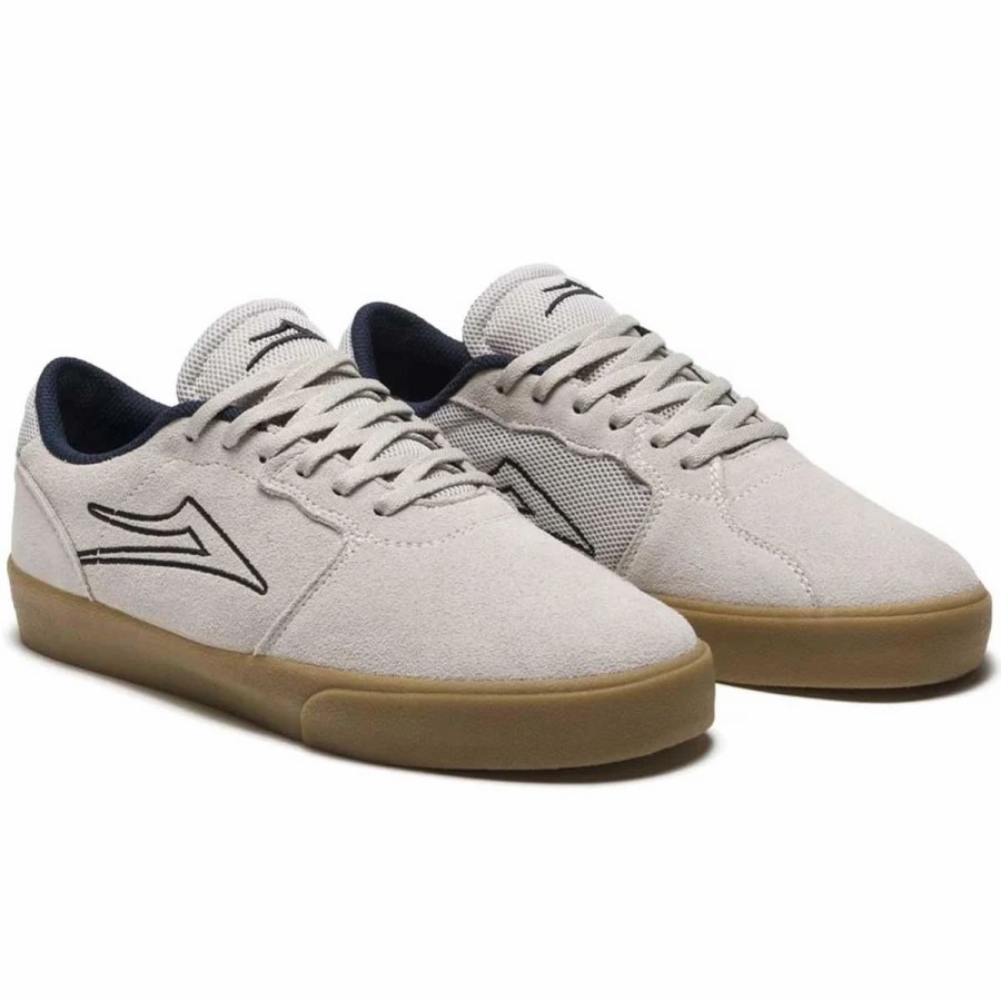 Shoes * | Lakai Cardiff Skate Shoes, White/Gum Suede