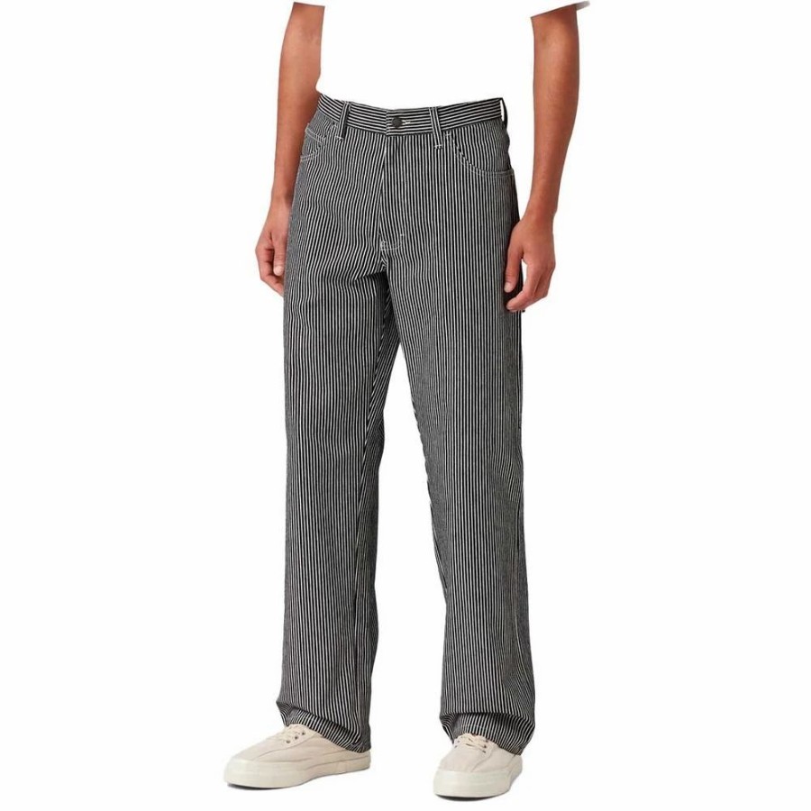 Bottoms * | Dickies Hickory Stripe Carpenter Pants-White Hickory Stripe