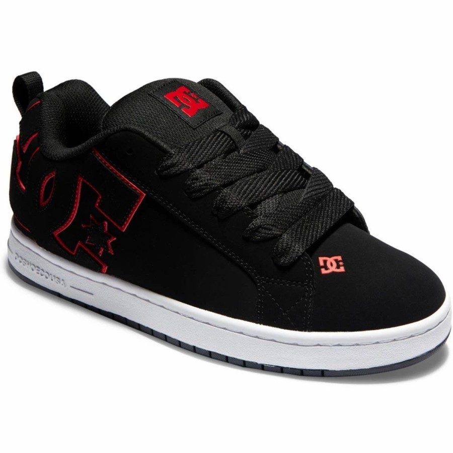 Shoes * | Dc Shoes Court Graffik Skate Shoes, Black/Red/White