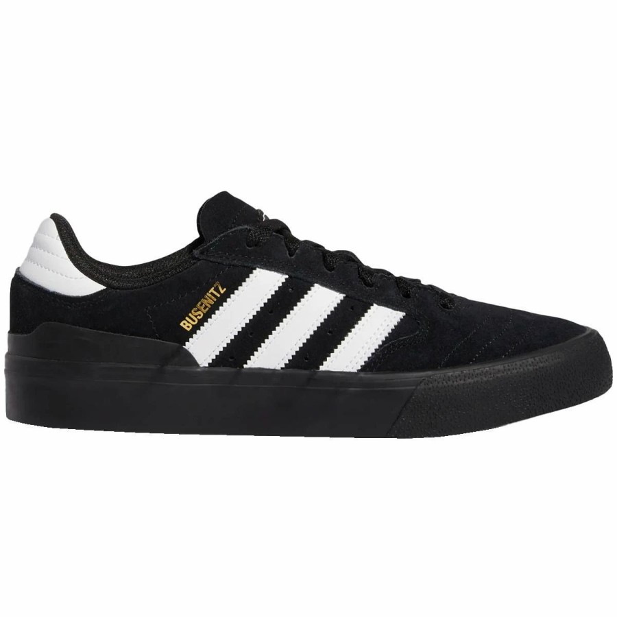 Shoes * | Adidas Busenitz Vulc Ii Skate Shoes, Black/White/Gold-12