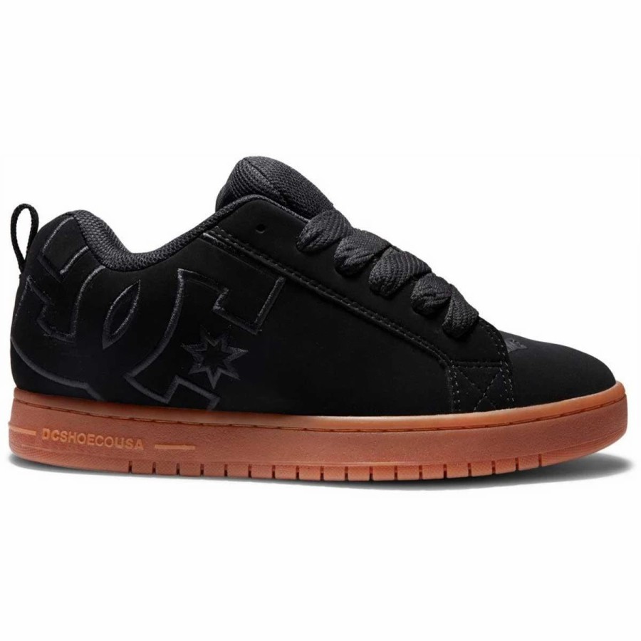 Shoes * | Dc Shoes Court Graffik Skate Shoes, Black/Gum